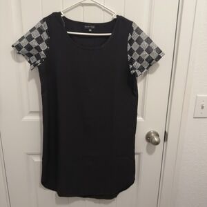 Caroline Morgan Women's Black Dress Size 10 Sequin Short Sleeves